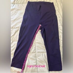 Lululemon In Movement Crop “Everlux 19” Size 6